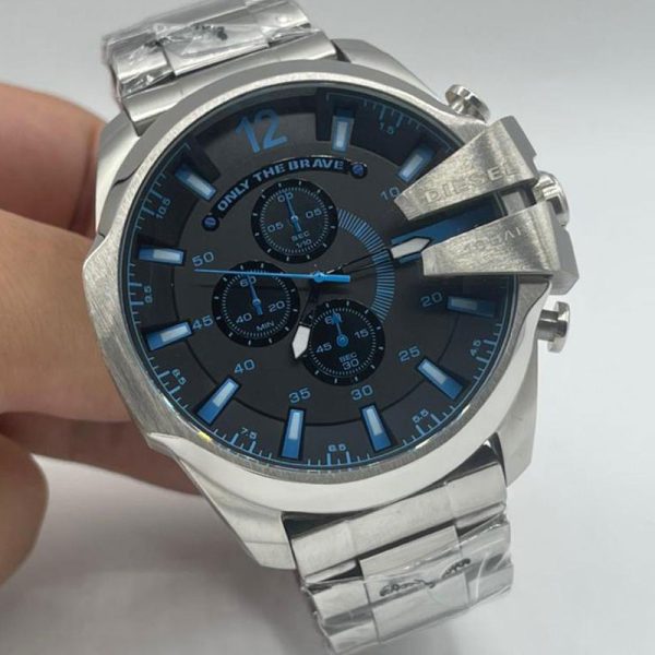 ساعت دیزل شاخدار نقره ای سورمه ای Diesel Silver Navy Blue