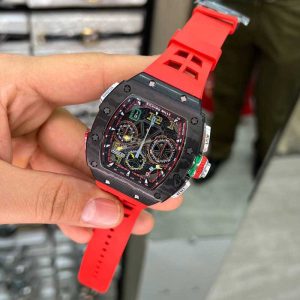 ساعت مچی مردانه ریچارد میل مشکی قرمز Richard Mille Black Red
