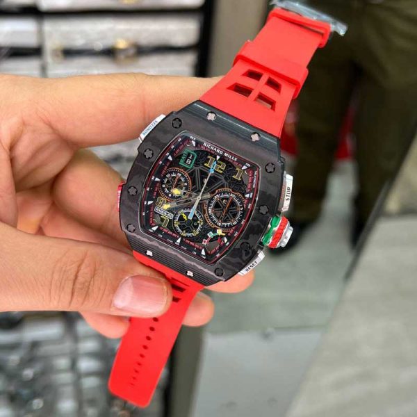 ساعت مچی مردانه ریچارد میل مشکی قرمز Richard Mille Black Red