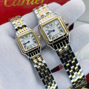 ساعت مچی کارتیر پنتر سیلور گلد Cartier Panthere Silver Gold De.4571C