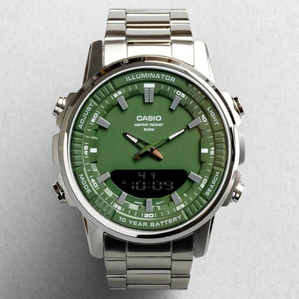 ساعت کاسیو سیلور سبز Casio Silver Green AMW-880D-3A