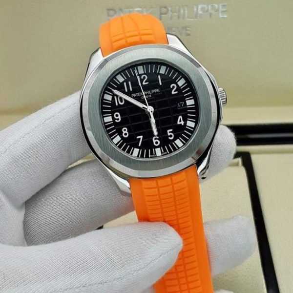 ساعت مردانه پتک فیلیپ مدل اکوانا نارنجی patek philippe aquanaut