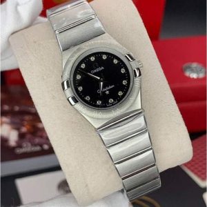 ساعت زنانه امگا کانسلیشن سیلور مشکی Omega Constellation