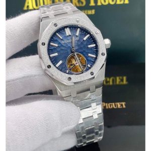 ساعت مردانه صفحه موج دار سیلور آبی Audemars Piguet