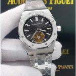 ساعت مردانه صفحه موج دار سیلور مشکی Audemars Piguet