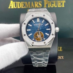 ساعت مردانه صفحه موج دار سیلور آبی Audemars Piguet