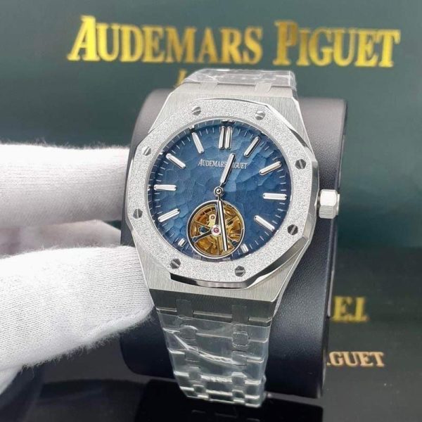 ساعت مردانه صفحه موج دار سیلور آبی Audemars Piguet