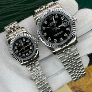 ساعت رولکس ست مردانه و زنانه رنگ سیلور Rolex