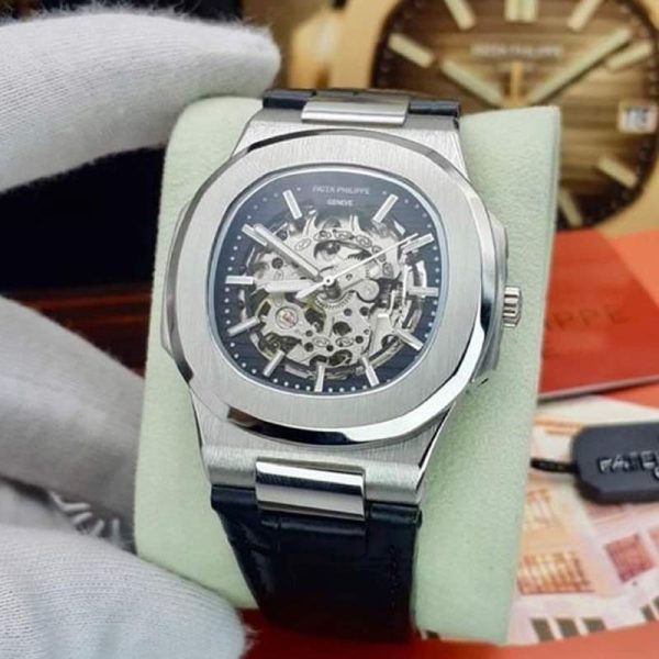 ساعت مردانه پتک فیلیپ بند چرمی PATEK PHILIPPE