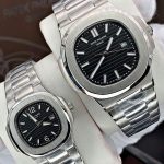 ساعت ست پتک فیلیپ مدل ناتیلیوس سیلور مشکی PATEK PHILIPPE