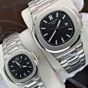 ساعت ست پتک فیلیپ مدل ناتیلیوس سیلور مشکی PATEK PHILIPPE