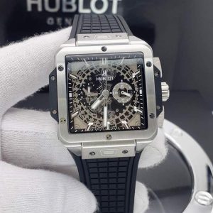 ساعت هابلوت مردانه سیلور مشکی و تاپینگ دار Hublot