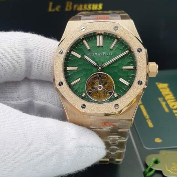 ساعت مردانه اودمار پیگه توربیلون دار گلد سبز Audemars Piguet AP