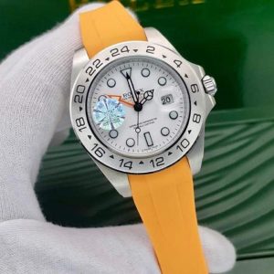 ساعت مردانه رولکس مدل اکسپلور سایز 42 نارنجی Rolex