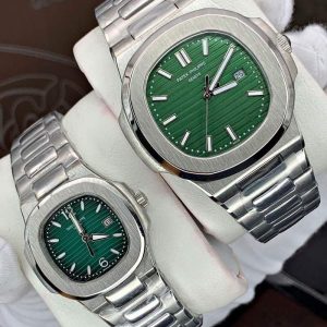 ساعت ست پتک فیلیپ مدل ناتیلیوس سیلور سبز PATEK PHILIPPE