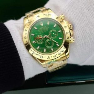 ساعت مردانه رولکس دیتونا ۳ موتوره گلد سبز Rolex