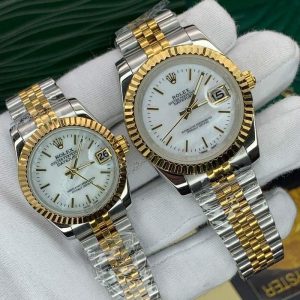 ساعت رولکس ست مردانه و زنانه سیلور گلد Rolex