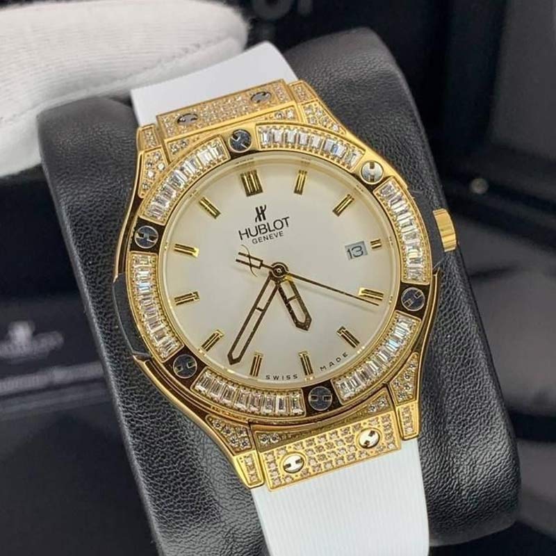 ساعت هابلوت زنانه فول نگین مخراج گلد Hublot