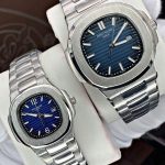 ساعت ست پتک فیلیپ مدل ناتیلیوس سیلور سورمه ای PATEK PHILIPPE