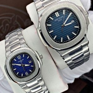 ساعت ست پتک فیلیپ مدل ناتیلیوس سیلور سورمه ای PATEK PHILIPPE