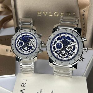 ست ساعت زنانه و مردانه بولگاری ۳ موتوره سیلور Bvlgari