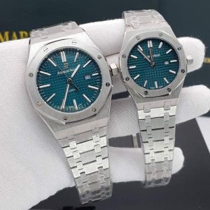 ساعتهای ست مردانه و زنانه اودمار پیگه سیلور سبز Audemars Piguet AP