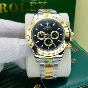 ساعت مردانه رولکس دیتونا ۳ موتوره گلد مشکی Rolex