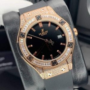 ساعت هابلوت زنانه فول نگین مخراج رزگلد Hublot