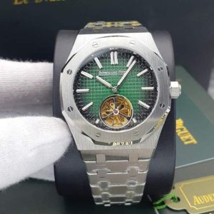 ساعت مردانه اودمار پیگه توربیلون دار سیلور سبز Audemars Piguet AP