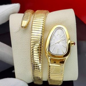 ساعت زنانه بولگاری دستبندی دایموند دار گلد سفید Bulgari
