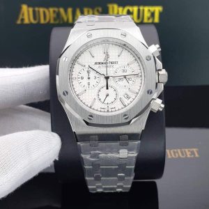 ساعت مردانه اودمار پیگه ۳ موتوره سیلور سفید Audemars Piguet Ap