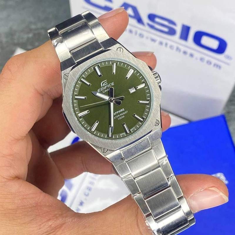 ساعت مردانه کاسیو ادیفایس سیلور سبز Casio