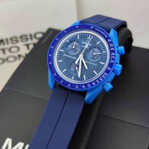 ساعت امگا سواچ سورمه ای آبی Omega