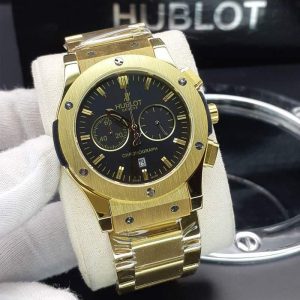 ساعت مردانه هابلوت کیفیت مستر سیلور مشکی Hublot