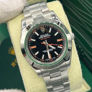 ساعت مردانه رولکس میلگاس سیلور مشکی Rolex