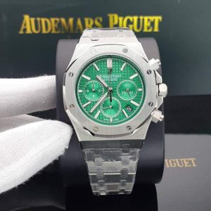 ساعت مردانه اودمار پیگه ۳ موتوره سیلور سبز Audemars Piguet Ap