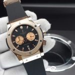 ساعت مردانه هابلوت صفحه اسکلتون۳ موتوره گلد مشکی Hublot