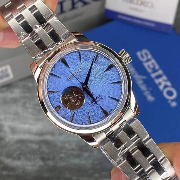 ساعت مردانه سیکو پرساژ سیلور آبی Seiko