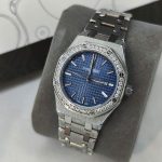 ساعت اودمار پیگه دور نگین سیلور آبی Audemars Piguet AP