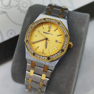 ساعت اودمار پیگه دور نگین سیلور گلد Audemars Piguet AP
