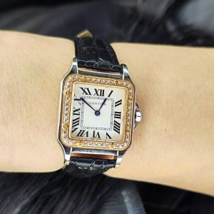 ساعت زنانه کارتیه مدیوم سیلور رزگلد Cartier