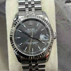 ساعت رولکس مردانه دی دیت سیلور طوسی Rolex