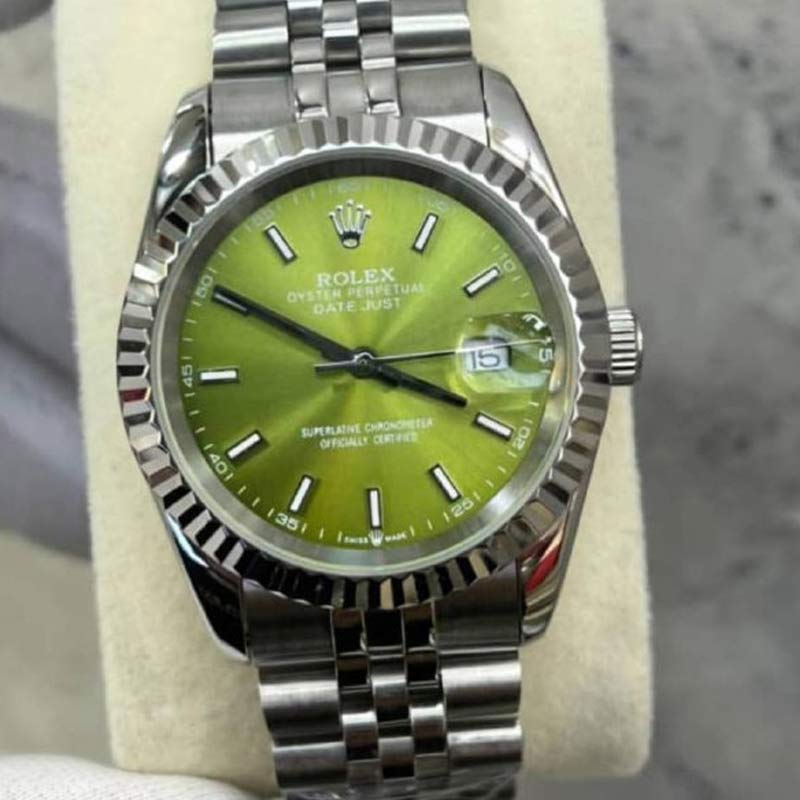 ساعت رولکس مردانه دیت جاست سیلور سبز Rolex Datejust
