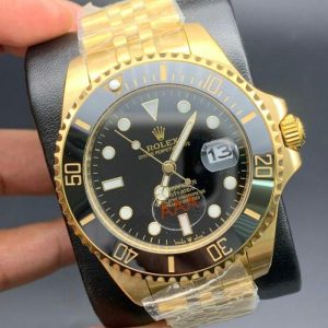 ساعت مردانه رولکس سابمارینر مشکی گلد Rolex Submariner
