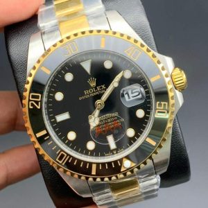ساعت مردانه رولکس سابمارینر مشکی گلد سیلور Rolex Submariner