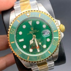 ساعت مردانه رولکس سابمارینر سبز گلد سیلور Rolex Submariner