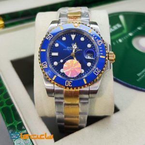 ساعت مردانه رولکس سابمارینر آبی گلد سیلور Rolex Submariner