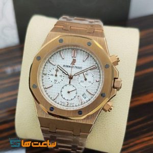 ساعت مردانه اودمار پیگه ۳ موتوره رزگلد سفید Audemars Piguet Ap