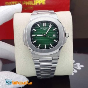 ساعت پتک فیلیپ ناتیلوس سیلور سبز Patek Philippe Nautilus Silver Green