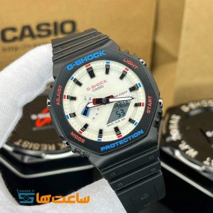 ساعت زنانه و مردانه کاسیو جیشاک مشکی سفید Casio G-Shock GA-2100